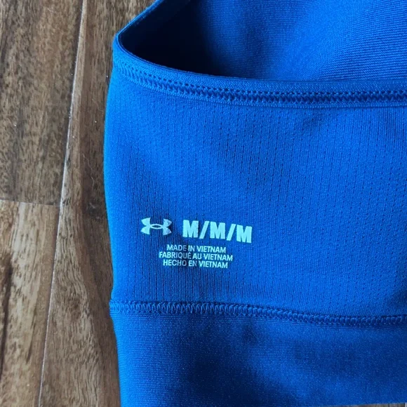 Under Armour Women's Deep Blue Zip-Front Sports Bra size medium - Picture 6 of 8